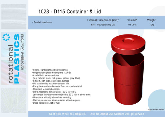D115 Container & Lid