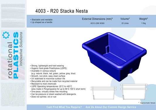 R20 Stack Nest Small Rectangular Bin