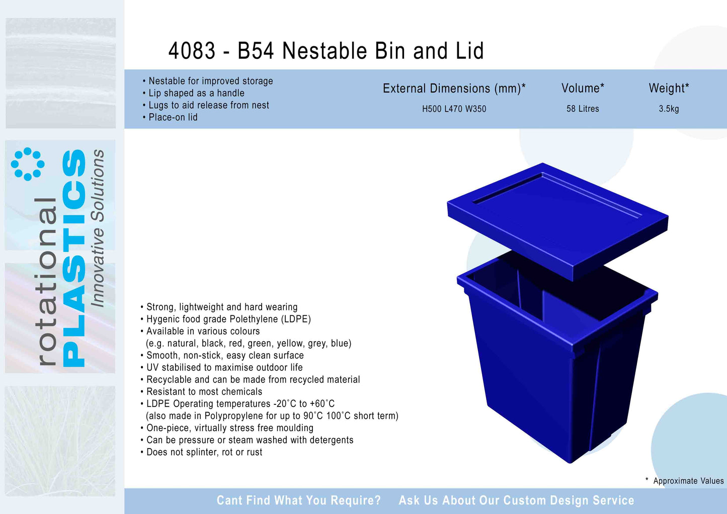 B54 Storage Bin & Lid