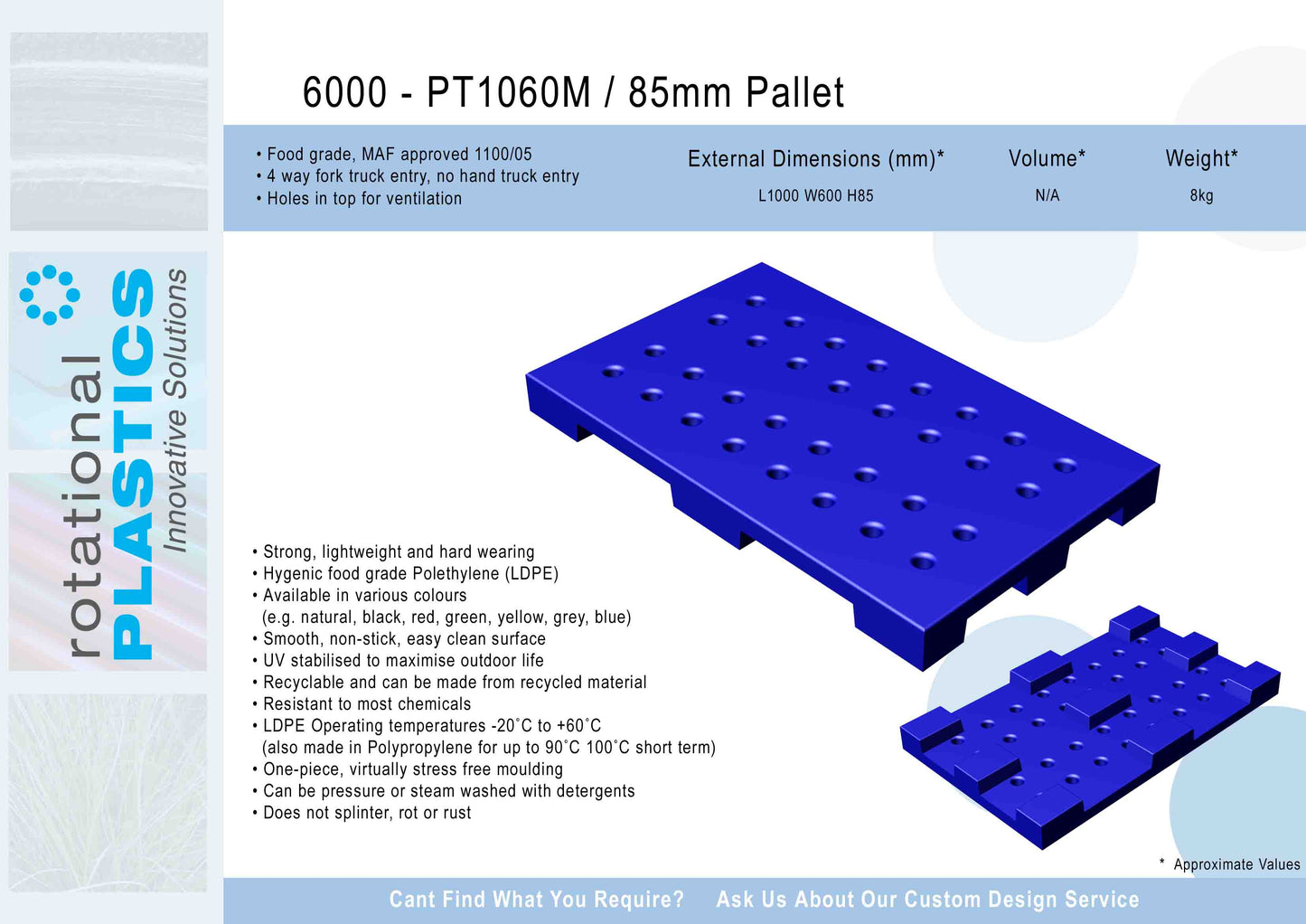 6000 - PT1060M 85mm High Pallet