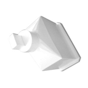 Rainhead SQ Lg - rect outlet 100/50mm  (WHITE)