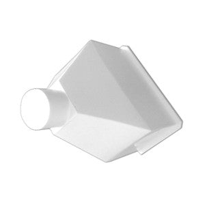 Rainhead SQ Extra Sm - rnd outlet 70mm  (WHITE)