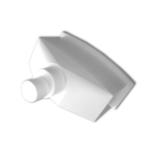 Rainhead SQ Lg - rnd outlet 100/150mm  (WHITE)